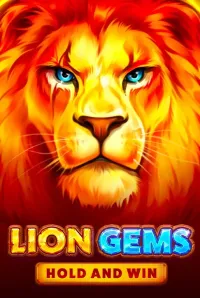 lion gems hold and win slot logo